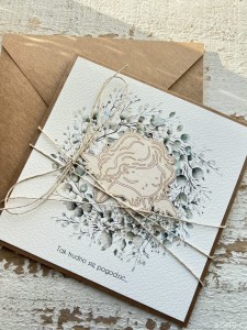 Ręcznie robiona kartka kondolencyjna z wyrazami współczucia