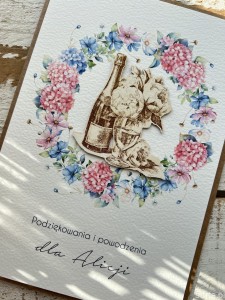 Personalizowana kartka na pożegnanie współpracownika, pracownika powodzenia w nowej pracy, podziękowanie za współpracę, powodzenia A5