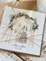 Personalizowana kartka na ślub, ślubna ręcznie robiona  - życzenia ślubne