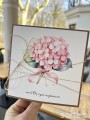 Kartka ręcznie robiona z hortensją - hortensja