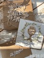 Wyjątkowa personalizowana kartka na komunię dla dziewczynki, chłopca  ręcznie robiona z imieniem od matki chrzestnej, ojca chrzestnego w pudełku - najpiękniejsze życzenia komunijne - oliwki