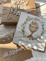 Wyjątkowa personalizowana kartka na komunię dla dziewczynki, chłopca  ręcznie robiona z imieniem od matki chrzestnej, ojca chrzestnego w pudełku - najpiękniejsze życzenia komunijne - oliwki
