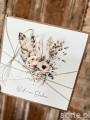 Wyjątkowa Kartka ślubna boho, życzenia na ślub Młodej Parze, idealny dodatek do prezentu ślubnego - bilet
