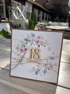 Kartka ręcznie robiona na 18 urodziny, osiemnastka prezent 