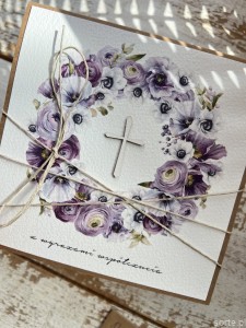 Ręcznie robiona kartka kondolencyjna - z wyrazami współczucia-kondolencje