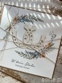 Ręcznie robiona kartka ślubna w dniu ślubu - piękne życzenia