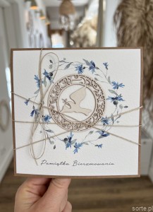 Ręcznie robiona pamiątka bierzmowania - kartka na bierzmowanie życzenia