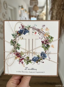 Kartka ręcznie robiona dla księdza, zakonnika - rocznica święceń kapłańskich - z modlitwą