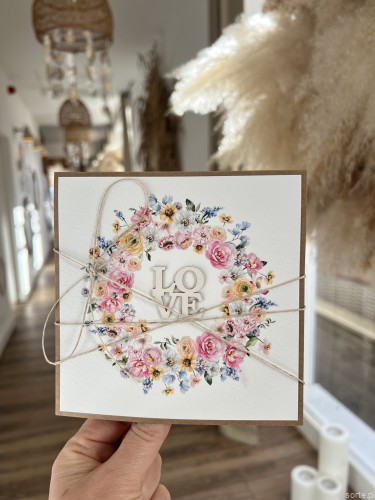 Kartka ślubna handmade LOVE