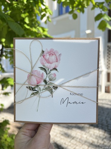 Ręcznie robiona kartka na dzień matki, dla mamy - Kochanej Mamie