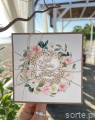 Kartka ślubna handmade boho ręcznie robiona z życzeniami