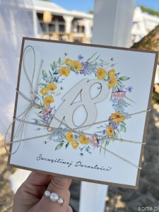 Kartka ręcznie robiona na 18 urodziny, osiemnastka prezent