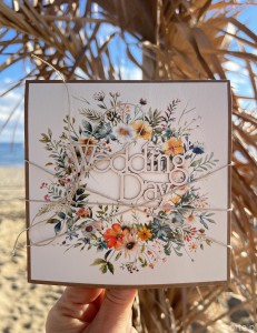 Kartka ślubna na ślub po angielsku - Wedding Day z życzeniami