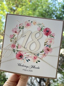 Personalizowany prezent - kartka ręcznie robiona na 18 urodziny, pomysł na prezent osiemnastka z personalizacją + personalizowane najpiękniejsze życzenia urodzinowe