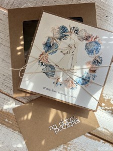 Ręcznie robiona kartka ślubna, życzenia na ślub z pudełkiem i kopertą