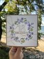 Wyjątkowa ręcznie robiona kartka na 18-ste urodziny, osiemnastka, pomysł na prezent na osiemnastkę dla córki, dziewczyny prezent od rodziców - fiołki