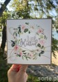 Kartka ślubna ręcznie robiona boho wedding card Just Married