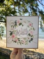 Kartka ślubna ręcznie robiona boho wedding card Just Married