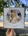 Personalizowana ręcznie robiona kartka ślubna w dniu ślubu - piękne życzenia