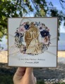 Personalizowana ręcznie robiona kartka ślubna w dniu ślubu - piękne życzenia