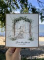Personalizowana ręcznie robiona kartka ślubna w dniu ślubu - piękne życzenia ślubne