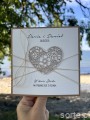 Personalizowana ręcznie robiona kartka ślubna w dniu ślubu - piękne życzenia ślubne