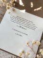 Personalizowana ręcznie robiona kartka ślubna w dniu ślubu - piękne życzenia ślubne
