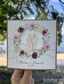 Personalizowana ręcznie robiona kartka ślubna w dniu ślubu - piękne życzenia ślubne