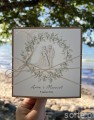 Personalizowany prezent - wyjątkowa kartka ślubna z gipsówką ręcznie robiona w stylu boho na ślub pomysł prezent ślubny z personalizacją + personalizowane najpiękniejsze życzenia ślubne