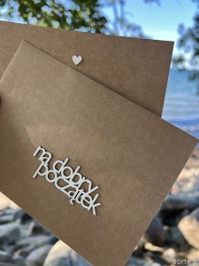 Koperta na pieniądze 'na dobry początek' duża - z biletem na życzenia 
