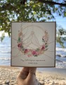 Kartka ślubna handmade boho gołąbki życzenia na ślub
