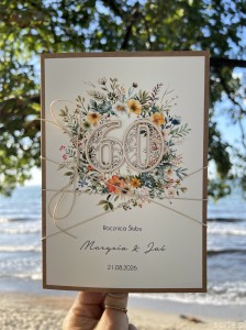 Personalizowana kartka ręcznie robiona z okazji rocznicy ślubu dla żony, męża - 20, 30, 40, 50, 60 rocznica ślubu