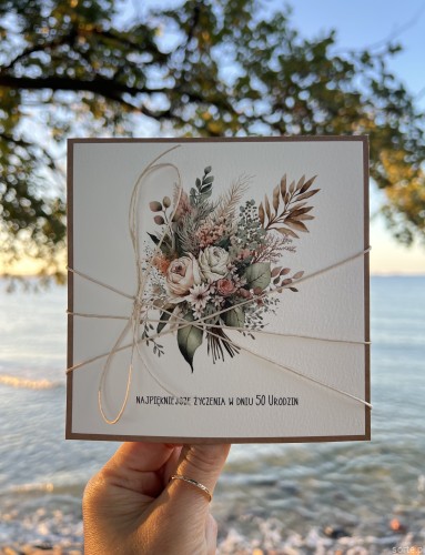 Wyjątkowa kartka urodzinowa z grafiką na 50 urodziny