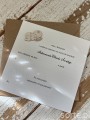 Minimalistyczne zaproszenia na chrzest dla dziewczynki ręcznie robione