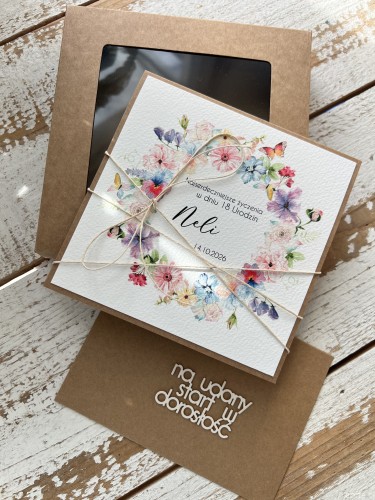Personalizowany prezent - kartka ręcznie robiona na urodziny, pomysł na prezent z personalizacją + personalizowane najpiękniejsze życzenia urodzinowe