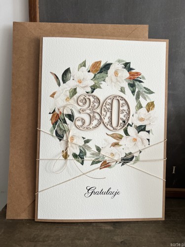 Personalizowana duża kartka A4 jubileuszowa - gratulacje 30 rocznica ślubu, działalności
