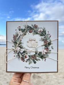 Wyjątkowa ręcznie robiona kartka świąteczna Merry Christmas na prezent