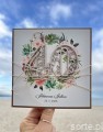 Personalizowana ręcznie robiona kartka na 40. rocznicę ślubu - czterdziesta rocznica ślubu - pomysł na prezent - rubinowe gody