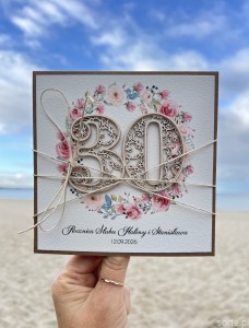 Personalizowana kartka ręcznie robiona z okazji 30 rocznicy ślubu + najpiękniejsze życzenia na rocznicę ślubu