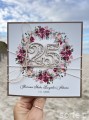 Personalizowana kartka ręcznie robiona z okazji 25 rocznicy ślubu + najpiękniejsze życzenia na rocznicę ślubu