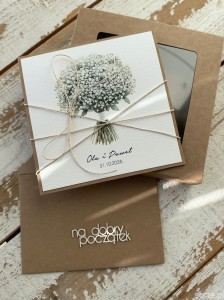 Kartka ślubna z personalizacją ręcznie robiona - Kartka na ślub - przepiękne życzenia ślubne + koperta na pieniądze