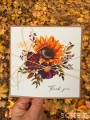 Ręcznie robiona kartka podziękowanie - Thank you