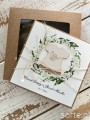 Personalizowana pamiątka chrztu - Ręcznie robiona kartka na chrzest - w pudełku z kopertą i z personalizacją