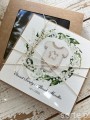 Personalizowana pamiątka chrztu - Ręcznie robiona kartka na chrzest - w pudełku z kopertą i z personalizacją
