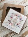 Personalizowana pamiątka chrztu - Ręcznie robiona kartka na chrzest - w pudełku z kopertą i z personalizacją