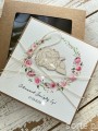Personalizowana pamiątka chrztu - Ręcznie robiona kartka na chrzest - w pudełku z kopertą i z personalizacją