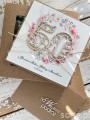 Personalizowana kartka ręcznie robiona z okazji 50 rocznicy ślubu z personalizacją + najpiękniejsze życzenia na rocznicę ślubu