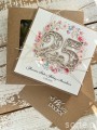 Personalizowana kartka ręcznie robiona z okazji 25 rocznicy ślubu z personalizacją + najpiękniejsze życzenia na rocznicę ślubu