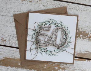 Wyjątkowa kartka ręcznie robiona - pomysł na prezent na 50 urodziny dla mężczyzny 