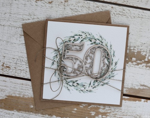 Wyjątkowa kartka ręcznie robiona - pomysł na prezent na 50 urodziny dla mężczyzny